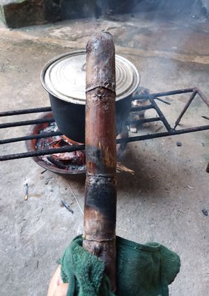 Hình của món Mía nướng.