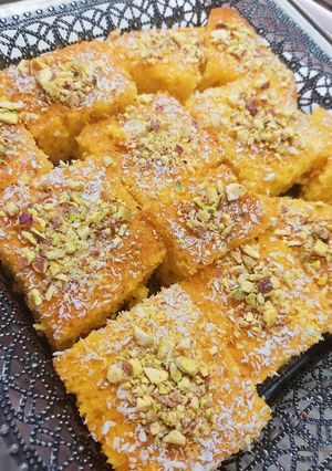 عکسی از دستور کیک شربتی🥧