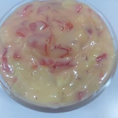 A picture of Fruit custard jelly.