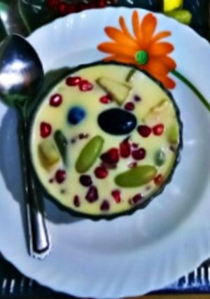 A picture of Fruit custard.