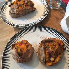 Stuffed Sweet Potatoes A picture of Stuffed Sweet Potatoes.