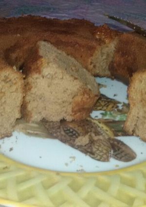 Una foto de Budín con dulce de leche