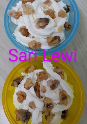Una foto de Nueces con nata (2 ingredientes)