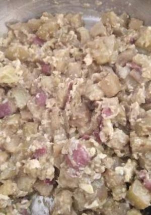 Foto principal de Berenjena con huevo y jamón