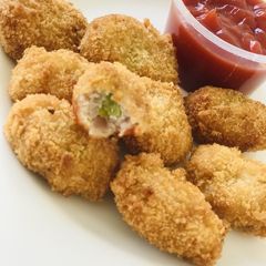 A picture of Chicken nuggets.