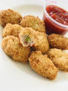 A picture of Chicken nuggets.