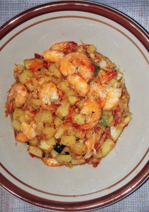 Foto resep Udang kentang sambal pedas