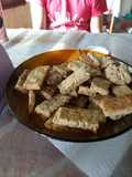 Galleta salvado saborizada con ajo