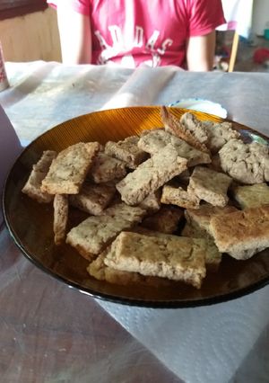 Una foto de Galleta salvado saborizada con ajo