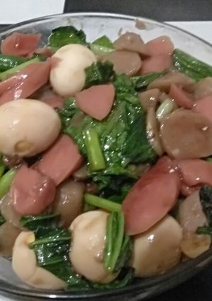 Foto resep Capcay sosis, baso dan telur puyuh... Yummy 😋