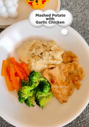 Foto resep Mashed Potato with Garlic Chicken