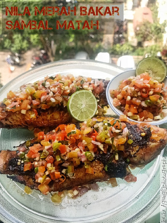 Cara Membuat Nila Merah Bakar sambal Matah Bahan Sederhana