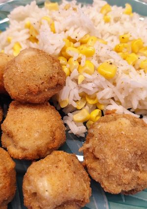 Sajttal töltött rántott gomba 🧀🍄 recept fotója