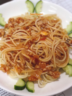 Hình của món Mì Ý sốt bò bằm (Spaghetti).