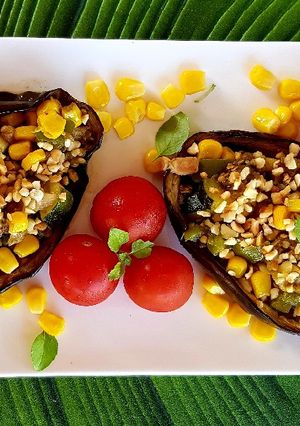 Une photo de Aubergines farcies