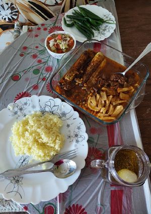 عکسی از دستور خورشت بامیه