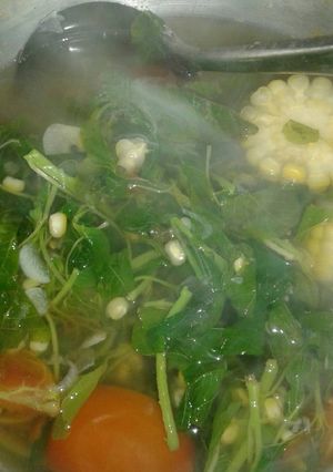 Foto resep Sayur bening bayam jagung gaes