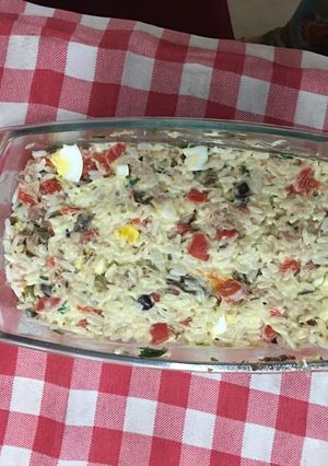 Una foto de Timbal de atún y arroz