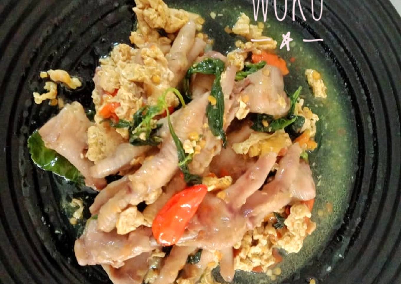 Ceker masak bumbu woku