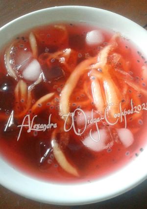 Foto resep Es Blewah Campur Cincau & Selasih