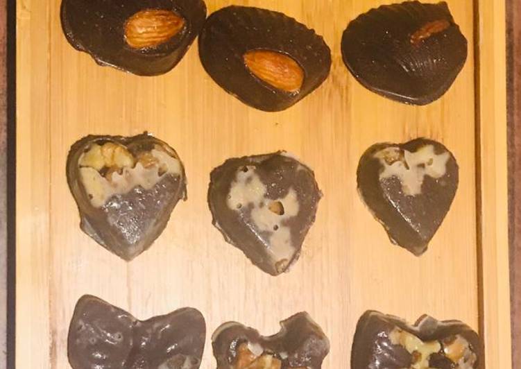 Steps to Prepare Perfect Assorted dryfruits chocolates | This is Recipe So Satisfying You Must Try Now !!