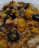 Ensalada de quinoa con pavo y melocotón