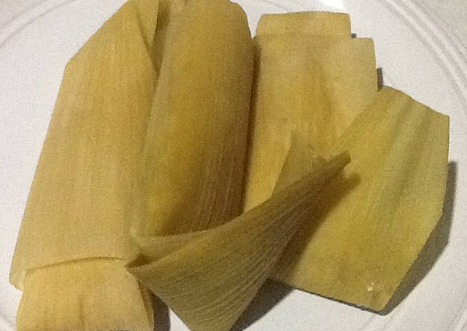 Tamales de elote Receta de Bustillo's Kitchen- Cookpad