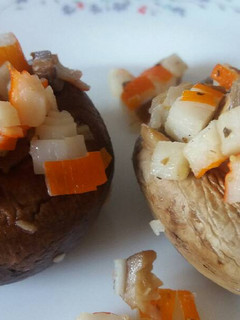 Una foto de Champiñones rellenos de cangrejo