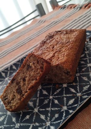 Una foto de Budín de Avena con pasas y nueces