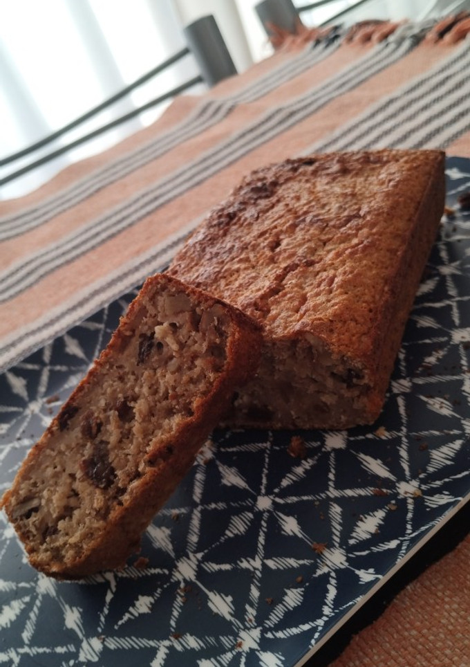 Una foto de Budín de Avena con pasas y nueces