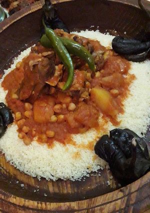 صورة لوصفة كسكس بمرق الكابويا (اليقطين)