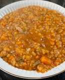 Guiso de pollo con lentejas turcas