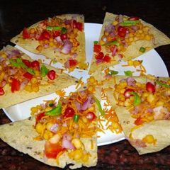 A picture of Masala Papad Chaat.