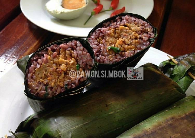 Nasi Bakar isi oncom pedas 🍙🌶