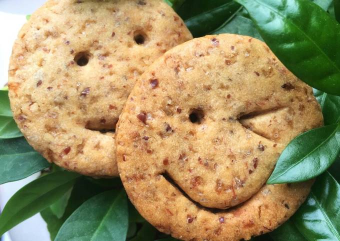 Steps to Prepare Award-winning Smiley honey cookies 😊(vegetarian food)