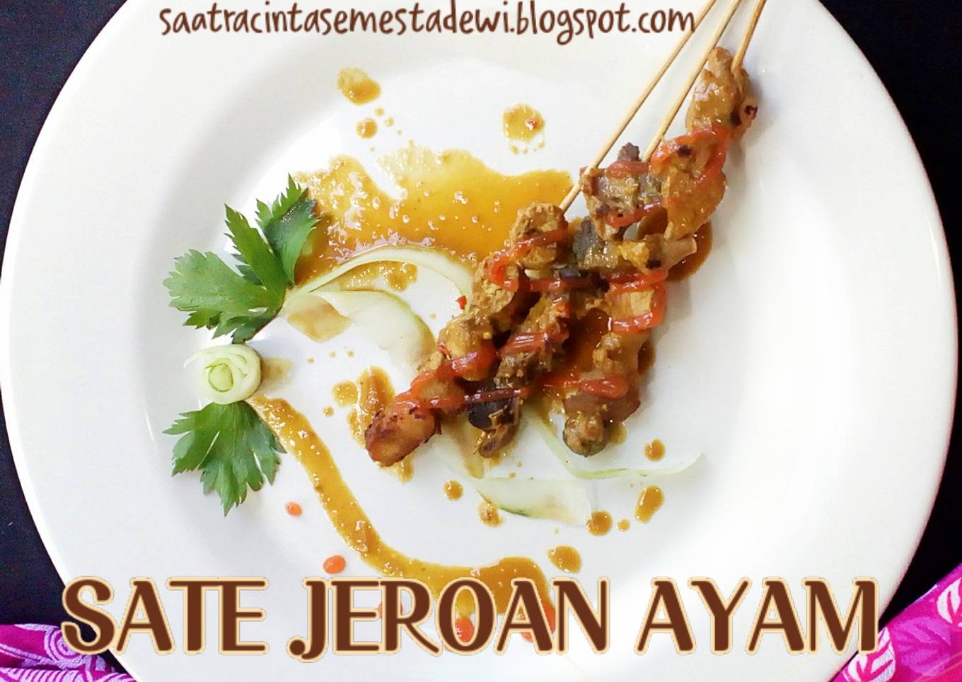 222. Sate Jeroan Ayam Bumbu Lapis, Panggang Teflon