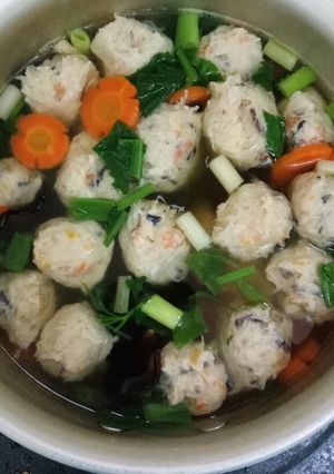 Foto resep Sup Bakso Ayam Jamur