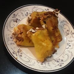 A picture of Peanut butter french toast roll ups.