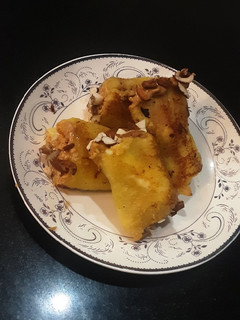 A picture of Peanut butter french toast roll ups.