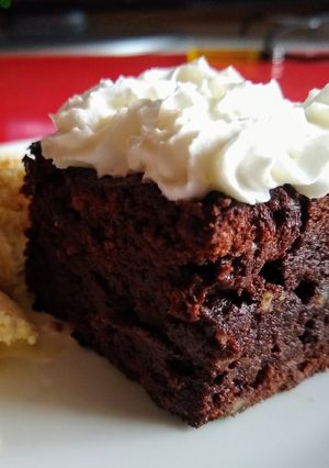 Una foto de Brownie sin harina ni levadura