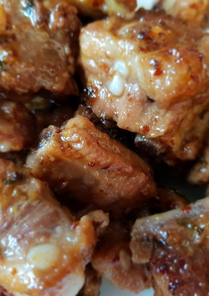 Una foto de Costillas con soja y mostaza sin gluten