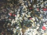 Arroz con espinacas.en la semana del verde(.semana32)