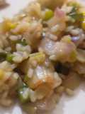 Arroz vegano con puerro y zapallitos