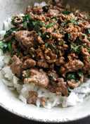 Beef Mince & Garlic Chives Rice Bowl