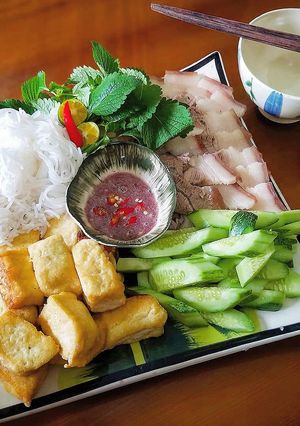 Hình của món Bún Đậu Mắm Tôm.