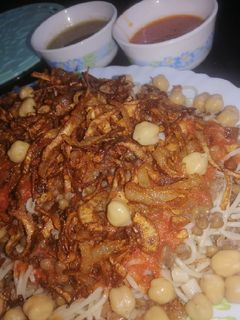 صورة لوصفة الكشري المصري😋 بتكاته ❤️