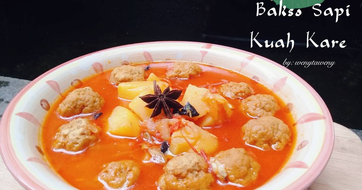 Resep Bakso Sapi Kuah Kari Oleh Wenyta Cookpad