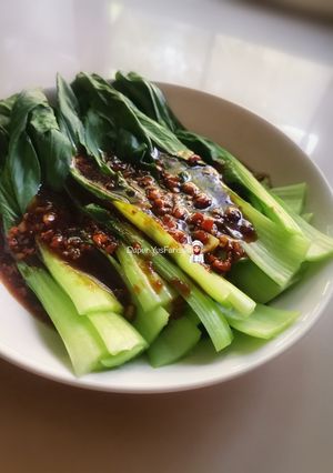 Gambar Bok Choi Siram Sos Tiram