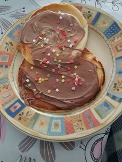Una foto de Tortitas con nocilla