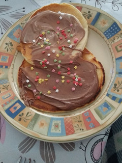 Una foto de Tortitas con nocilla